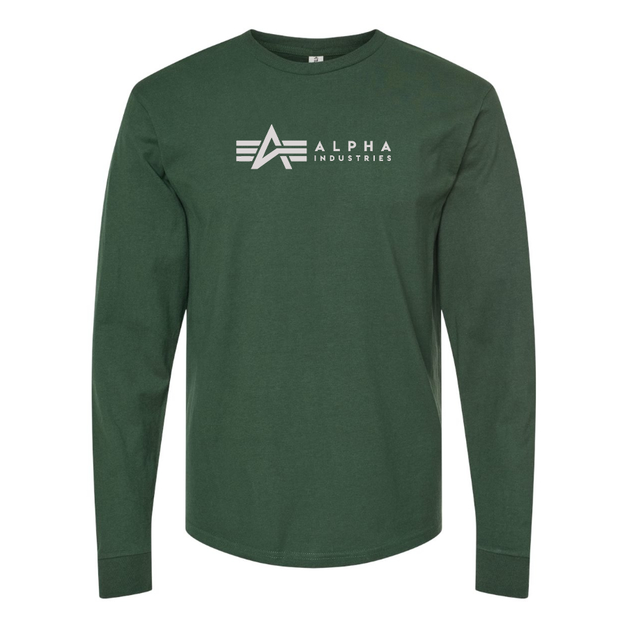 Men's Alpha Industries Logo Cotton Long Sleeve T-Shirt