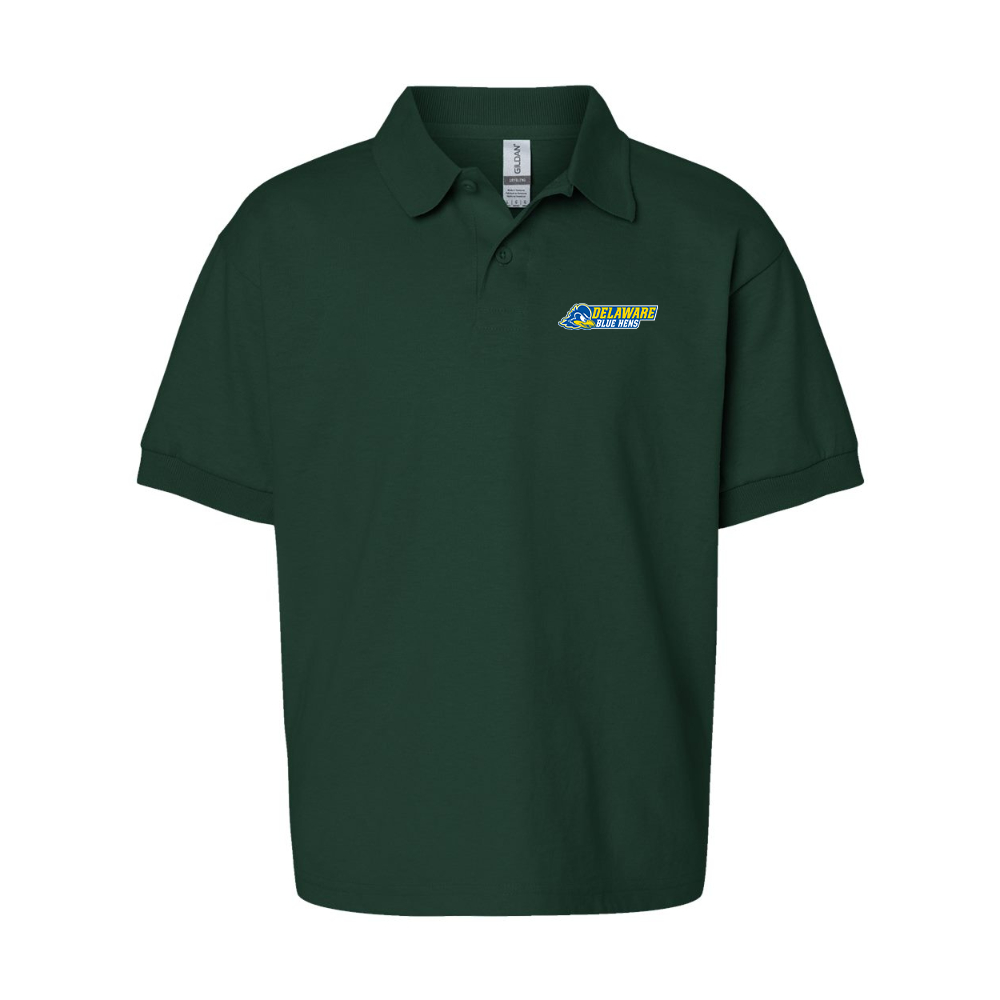 Youth  Delaware Blue Hens Gildan Dry Blend Jersey Polo