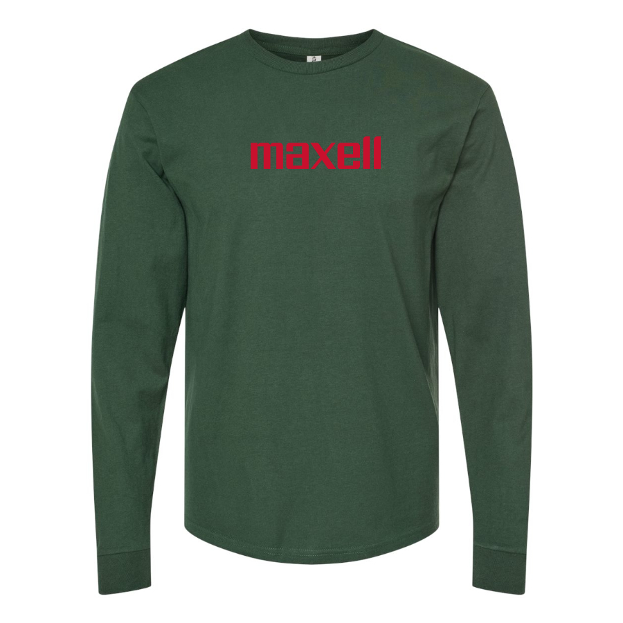 Men's Maxell Logo Cotton Long Sleeve T-Shirt