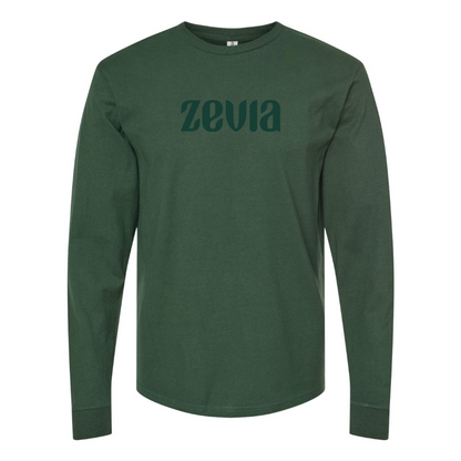 Men's Zevia Logo Cotton Long Sleeve T-Shirt