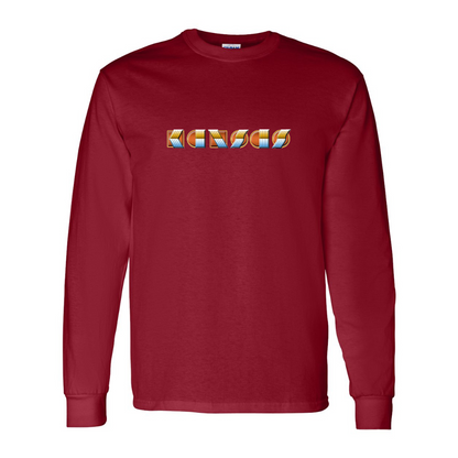 Men's Kansas Gildan Heavy Cotton Long Sleeve T-Shirt