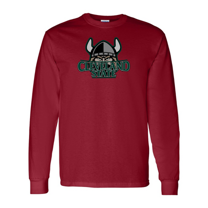 Men's  Cleveland State Vikings Gildan Heavy Cotton Long Sleeve T-Shirt