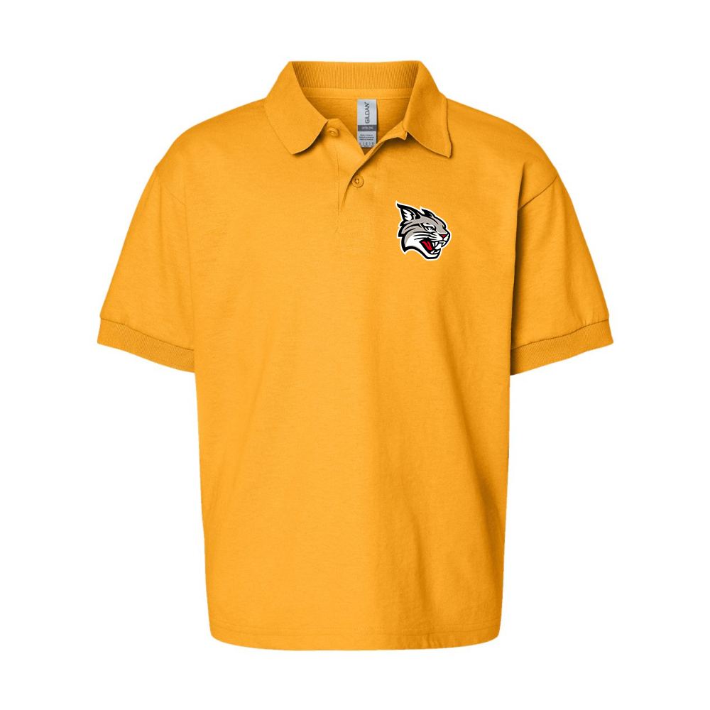 Youth Davidson Wildcats Gildan Dry Blend Jersey Polo
