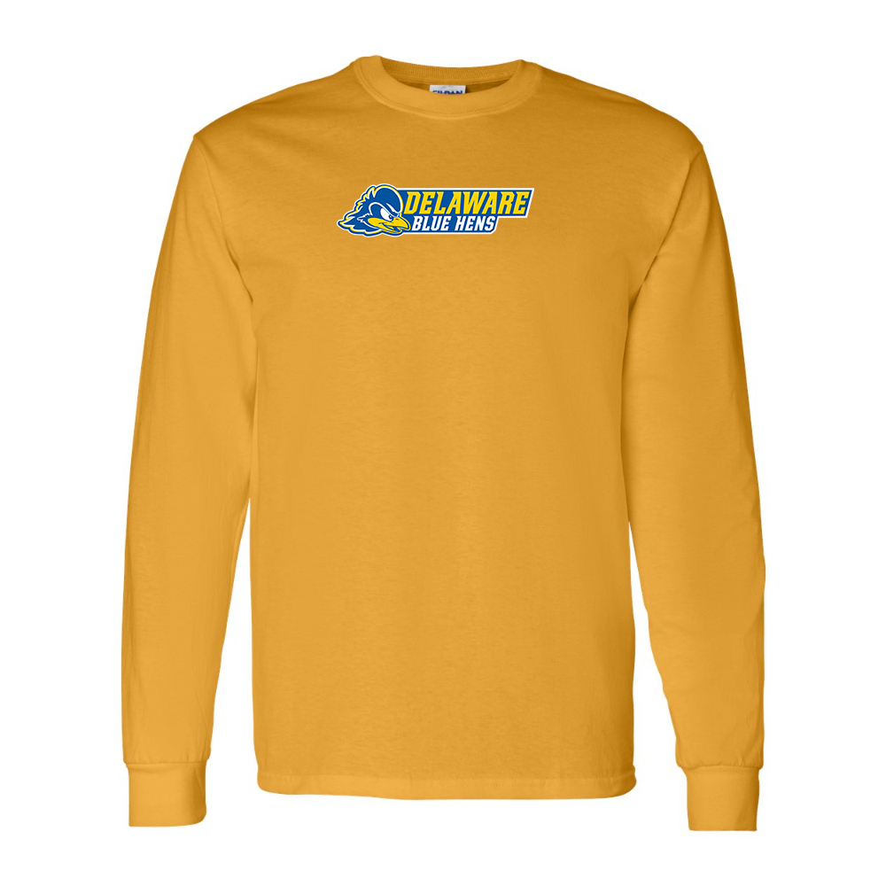 Men's  Delaware Blue Hens Gildan Heavy Cotton Long Sleeve T-Shirt