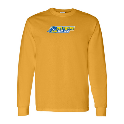 Men's  Delaware Blue Hens Gildan Heavy Cotton Long Sleeve T-Shirt