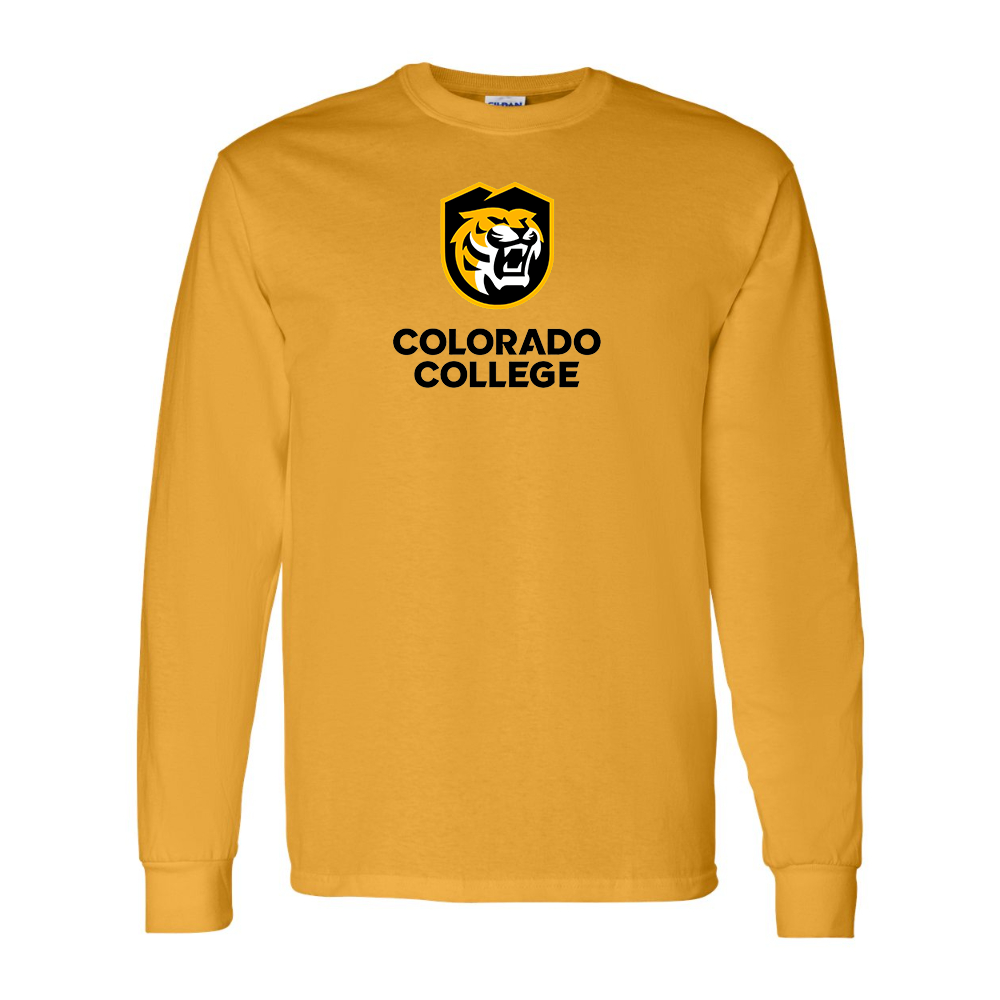 Men's  Colorado College Tigers Gildan Heavy Cotton Long Sleeve T-Shirt