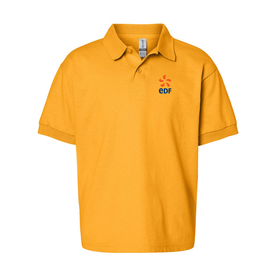 Youth Edf Gildan Dry Blend Jersey Polo