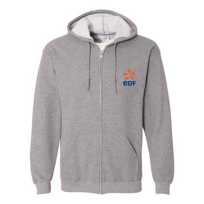 Men's Edf Gildan  Heavy Blend Full Zip Hooded Sweatshirt
