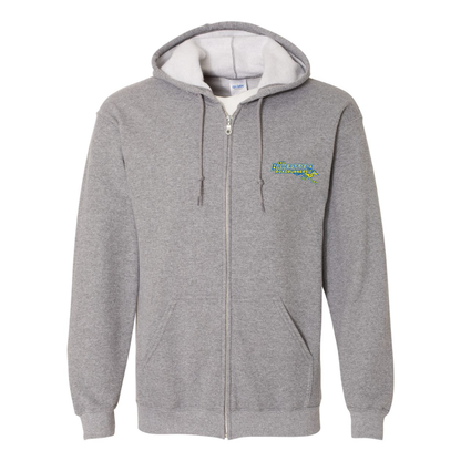 Men's  CSU-Bakersfield Roadrunners Gildan  Heavy Blend Full Zip Hooded Sweatshirt