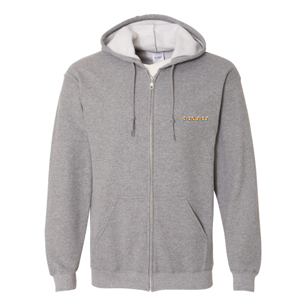 Men's Kansas Gildan  Heavy Blend Full Zip Hooded Sweatshirt
