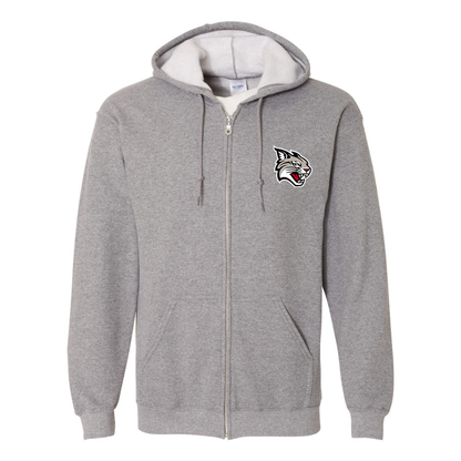 Men's  Davidson Wildcats Gildan  Heavy Blend Full Zip Hooded Sweatshirt