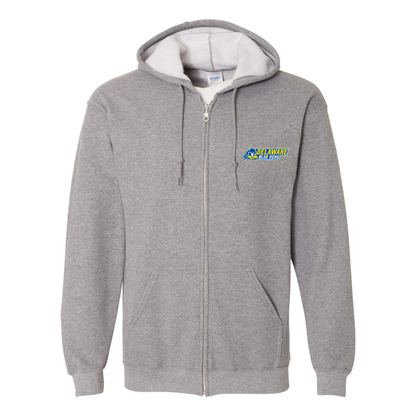 Men's  Delaware Blue Hens Gildan  Heavy Blend Full Zip Hooded Sweatshirt