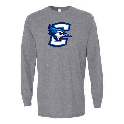 Men's Creighton Bluejays  Gildan Heavy Cotton Long Sleeve T-Shirt