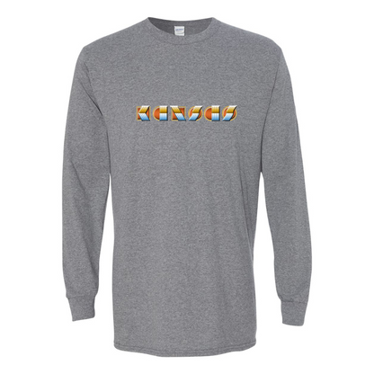 Men's Kansas Gildan Heavy Cotton Long Sleeve T-Shirt
