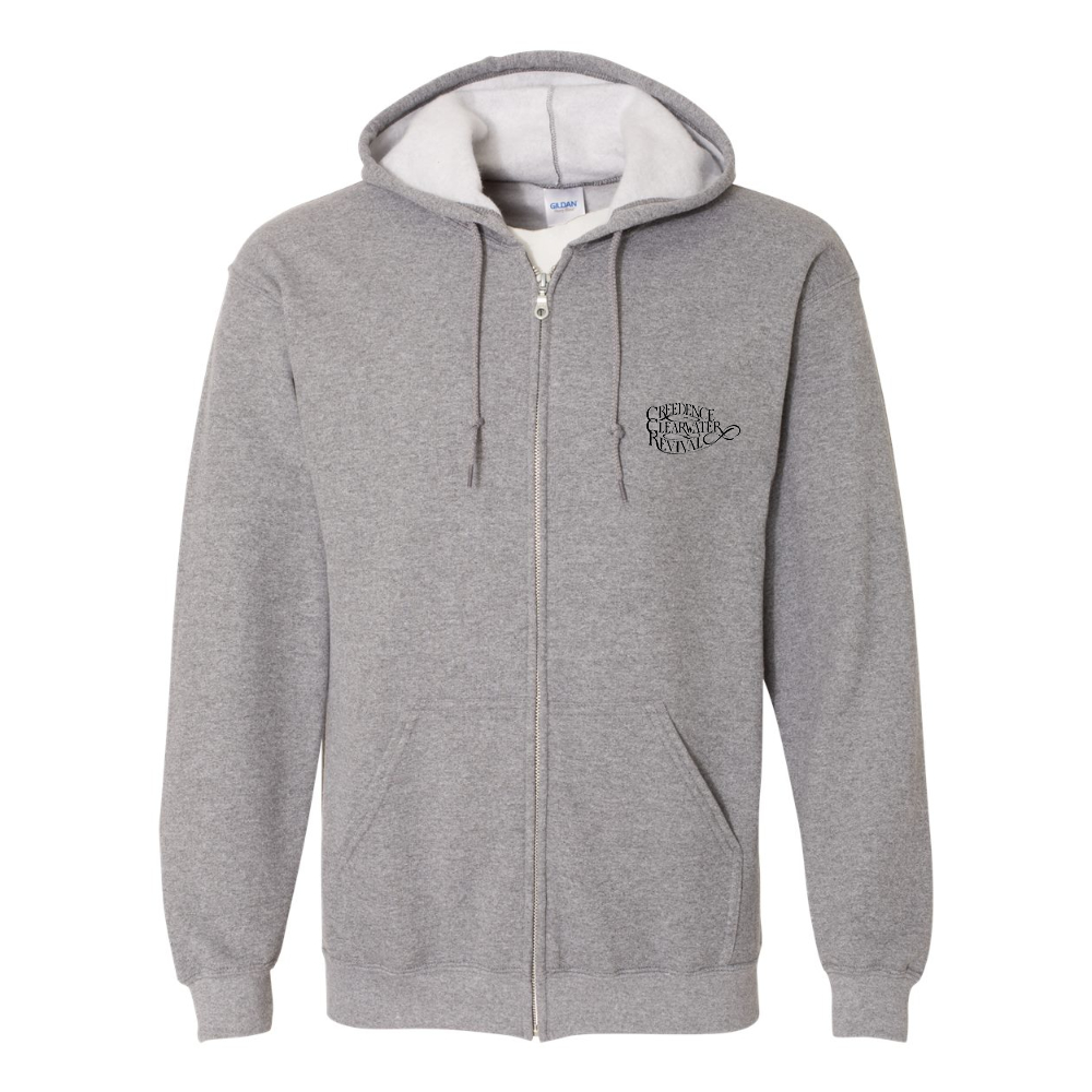 Men's Creedence Clearwater Revival Gildan  Heavy Blend Full Zip Hooded Sweatshirt