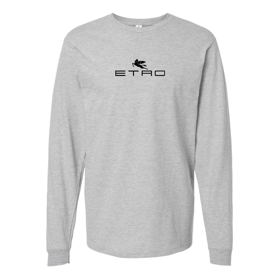 Youth Etro Logo Cotton Long Sleeve T-Shirt