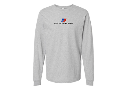 Youth United Airlines Logo Cotton Long Sleeve T-Shirt
