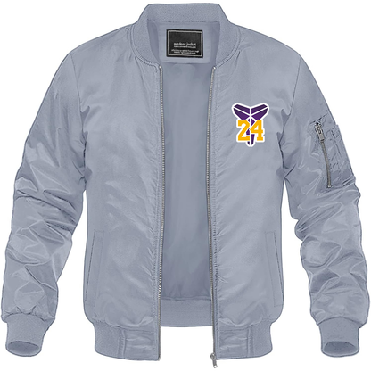Men's Kobe Bryant Mamba 24 Lightweight Bomber Jacket - Grey