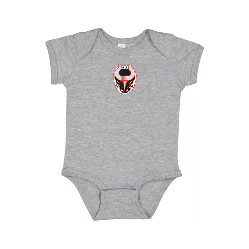 Birmingham Bulls Logo Baby Romper Onesie