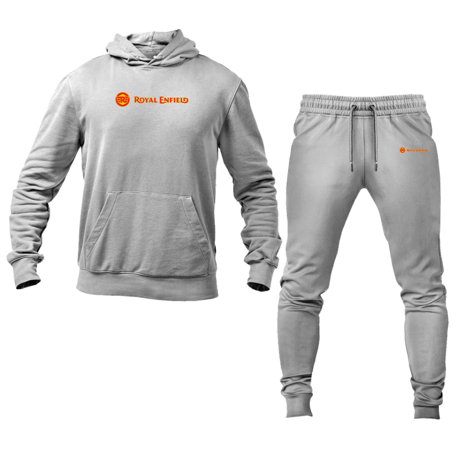 Men's Royal Enfield Logo Hoodie Joggers Set