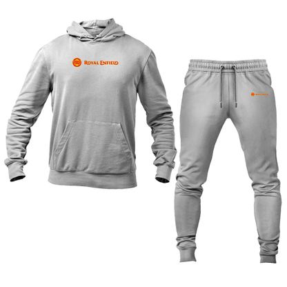Men's Royal Enfield Logo Hoodie Joggers Set
