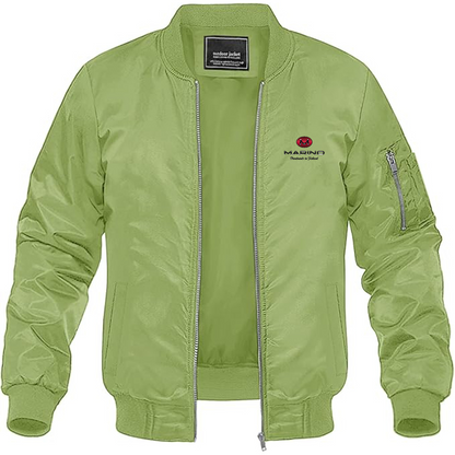 Men's Marino Finland Logo Lightweight Bomber Jacket Windbreaker Softshell Varsity Jacket Coat