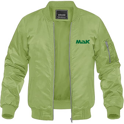 Men's Maschinenbau Kiel Logo Lightweight Bomber Jacket Windbreaker Softshell Varsity Jacket Coat