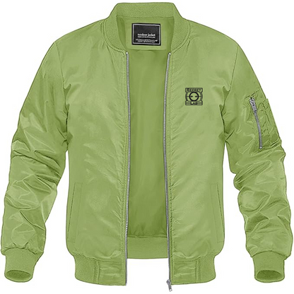 Men's Secret Lab Symbol Logo Lightweight Bomber Jacket Windbreaker Softshell Varsity Jacket Coat