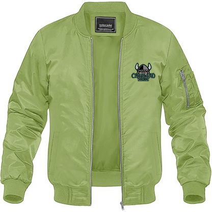 Men's Cleveland State Vikings  Lightweight Bomber Jacket Windbreaker Softshell Varsity Jacket Coat