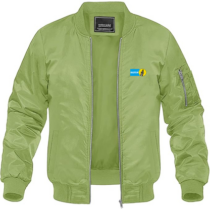 Men's Bilstein Logo Lightweight Bomber Jacket Windbreaker Softshell Varsity Jacket Coat