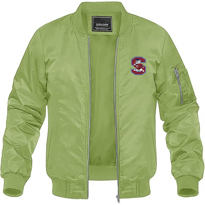Men's South Carolina State Bulldogs Logo Lightweight Bomber Jacket Windbreaker Softshell Varsity Jacket Coat