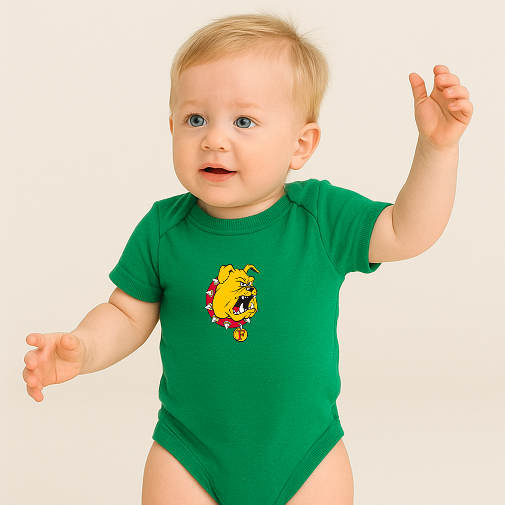 Ferris State Bulldogs Logo Baby Romper Onesie