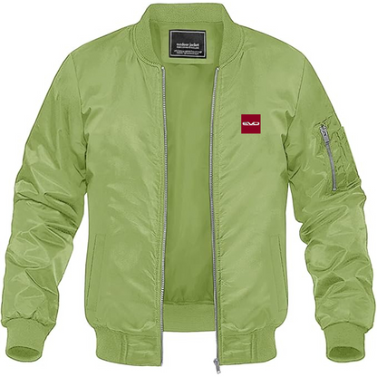 Men's EVO Logo Lightweight Bomber Jacket Windbreaker Softshell Varsity Jacket Coat