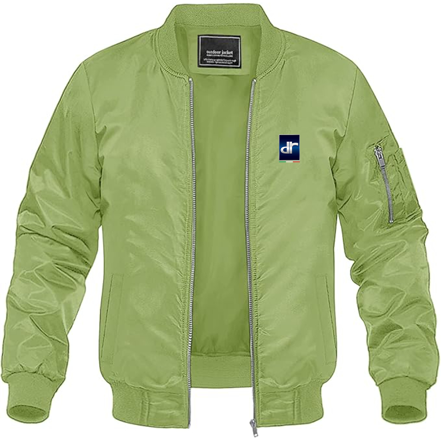 Men's DR Automobiles Logo Lightweight Bomber Jacket Windbreaker Softshell Varsity Jacket Coat