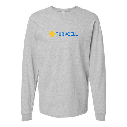 Men's TurkCell Logo Cotton Long Sleeve T-Shirt