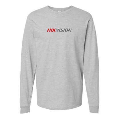 Men's Hikvision Logo Cotton Long Sleeve T-Shirt