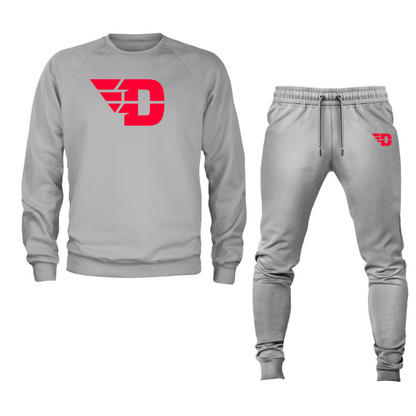 Men's  Dayton Flyers Crewneck Sweatshirt Joggers Suit