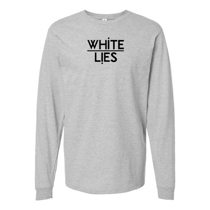 Men's White Lies Logo Cotton Long Sleeve T-Shirt