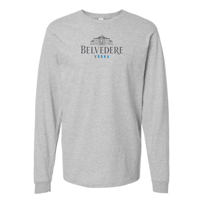 Men's Belvedere Logo Cotton Long Sleeve T-Shirt