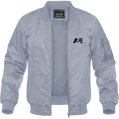 Men's AE Logo Lightweight Bomber Jacket Windbreaker Softshell Varsity Jacket Coat