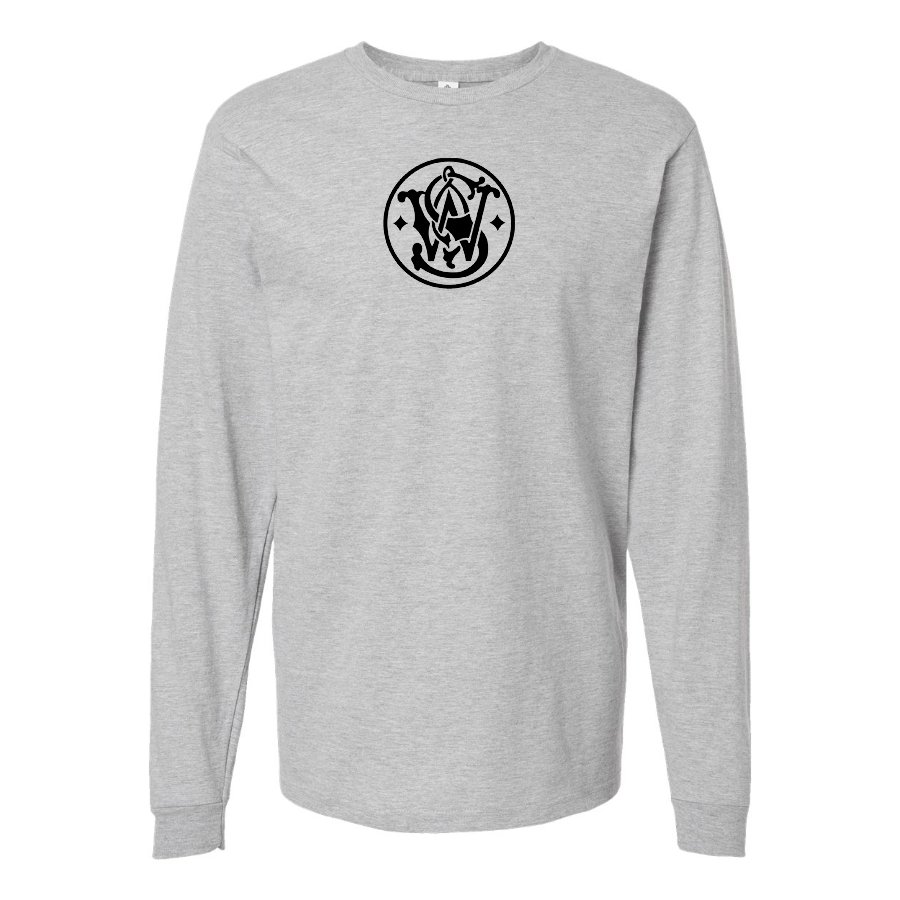 Men's Smith and Wesson Symbol Logo Cotton Long Sleeve T-Shirt