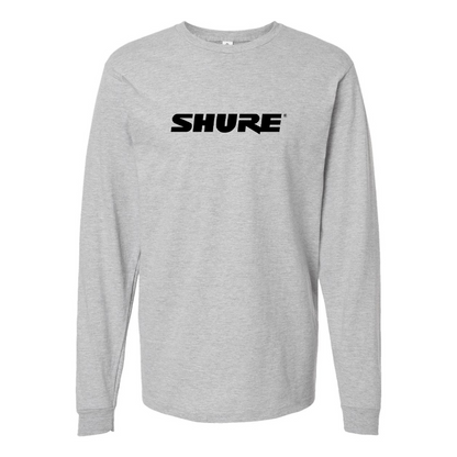 Men's Shure Logo Cotton Long Sleeve T-Shirt
