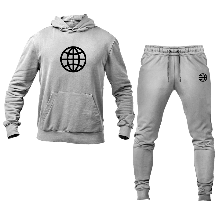 Men's Internet Globe  Hoodie Joggers Set