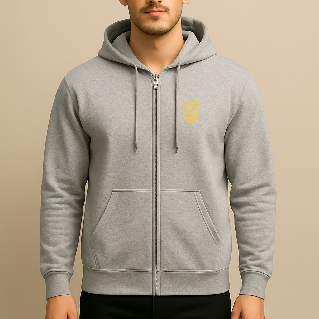 Men's FC Nantes Soccer Logo Zipper Hoodie