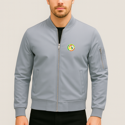 Men's Senegal National Soccer Teams Lightweight Bomber Jacket - Grey