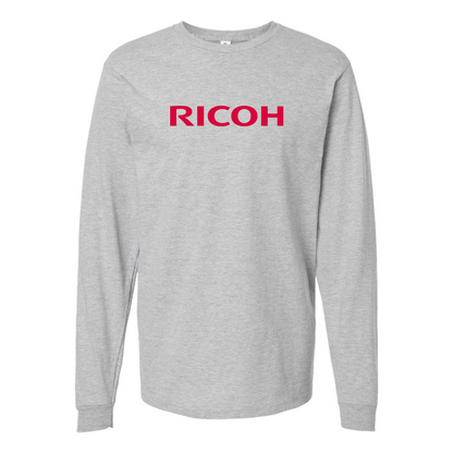 Men's Ricoh Logo Cotton Long Sleeve T-Shirt