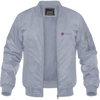 Men's  Intimate Rose  Logo  Lightweight Bomber Jacket Windbreaker Softshell Varsity Jacket Coat