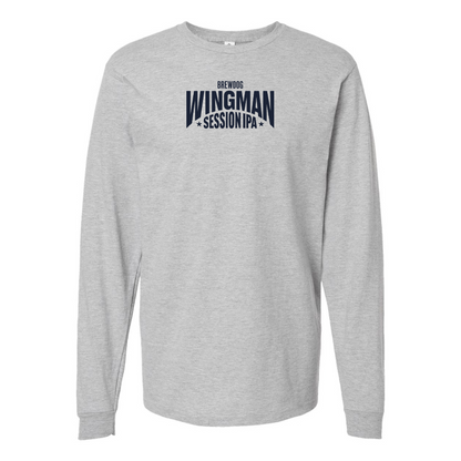 Men's Wingman  Logo Cotton Long Sleeve T-Shirt