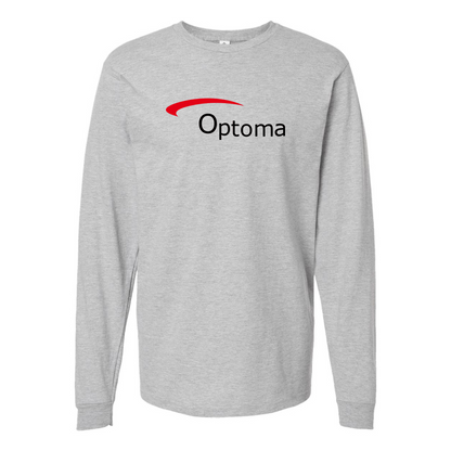 Men's Optoma Logo Cotton Long Sleeve T-Shirt