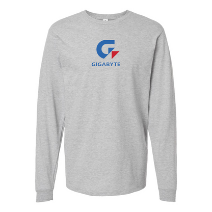 Men's Gigabyte Logo Cotton Long Sleeve T-Shirt